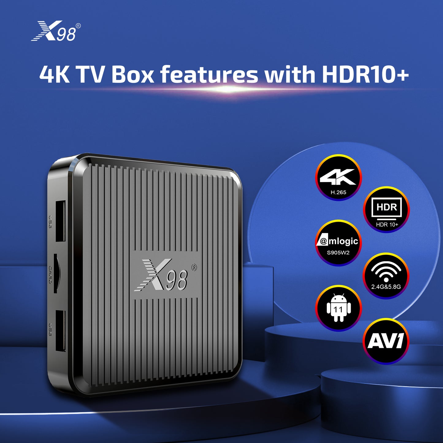 Android TV Box 11.0, X98Q TV Box, Amlogic S905W2 Quad-Core Chip,Mali-G31 MP2 Support Bluetooth 4K*2K UHD Set Top TV Box, Decoder Smart TV Box, Media Player TV Box by puersit