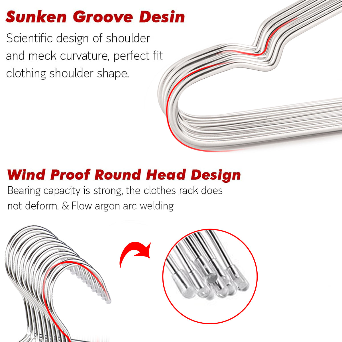 Puersit 30 Pack Metal Coat Hangers, 16.5 Inch Stainless Hanger, Space Saving Metal Hangers for Clothes with Notches, Heavy Duty Strong Metal Wire Hanger for Blouse Dress Shirt Jacket Pants