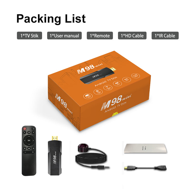Puersit M98 Mini Android 10.0 TV Box H313 Quad-core,Built-in 3D acceleration USB 2.0 4K*2K UHD high-performance TV Box