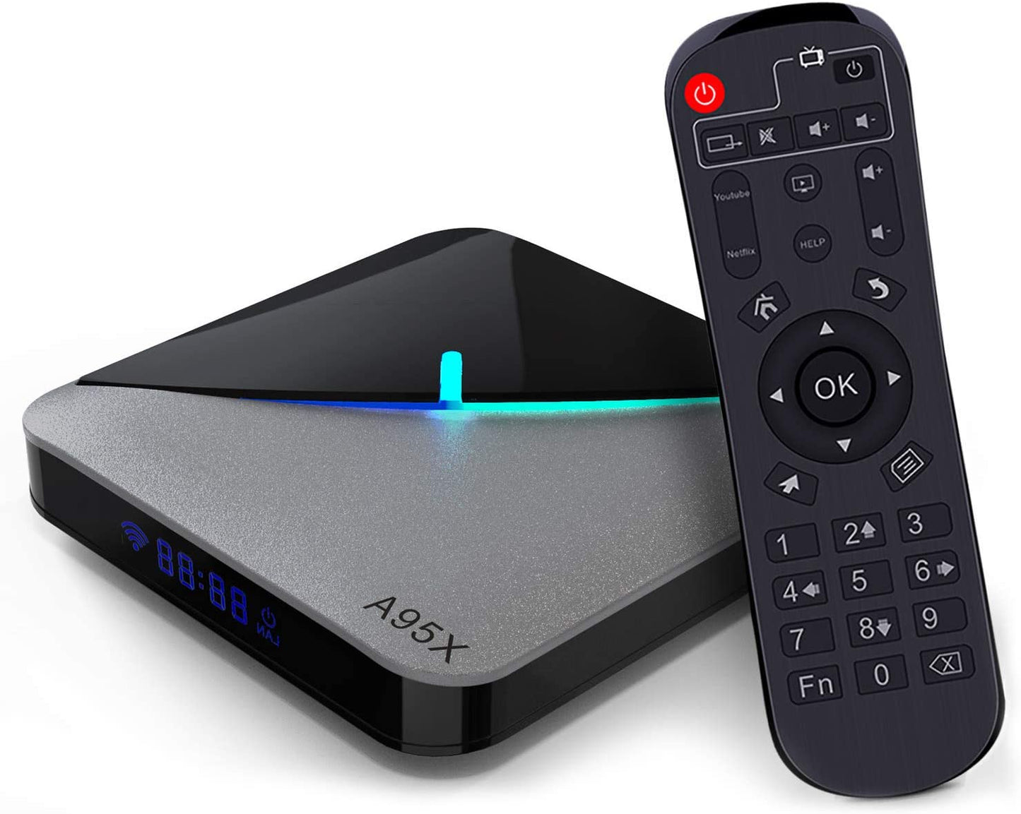 Android TV Box, Android 9.0 TV Box 4G RAM 64G ROM 8K Ultra HD h.265 Amlgic S905 X3 A55 QuadCore, 2.4/5.0GHz WiFi 10/100M Ethernet BT 4.2 Media Player Smart TV Box by puersit